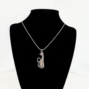 Sterling Silver Cat Necklace